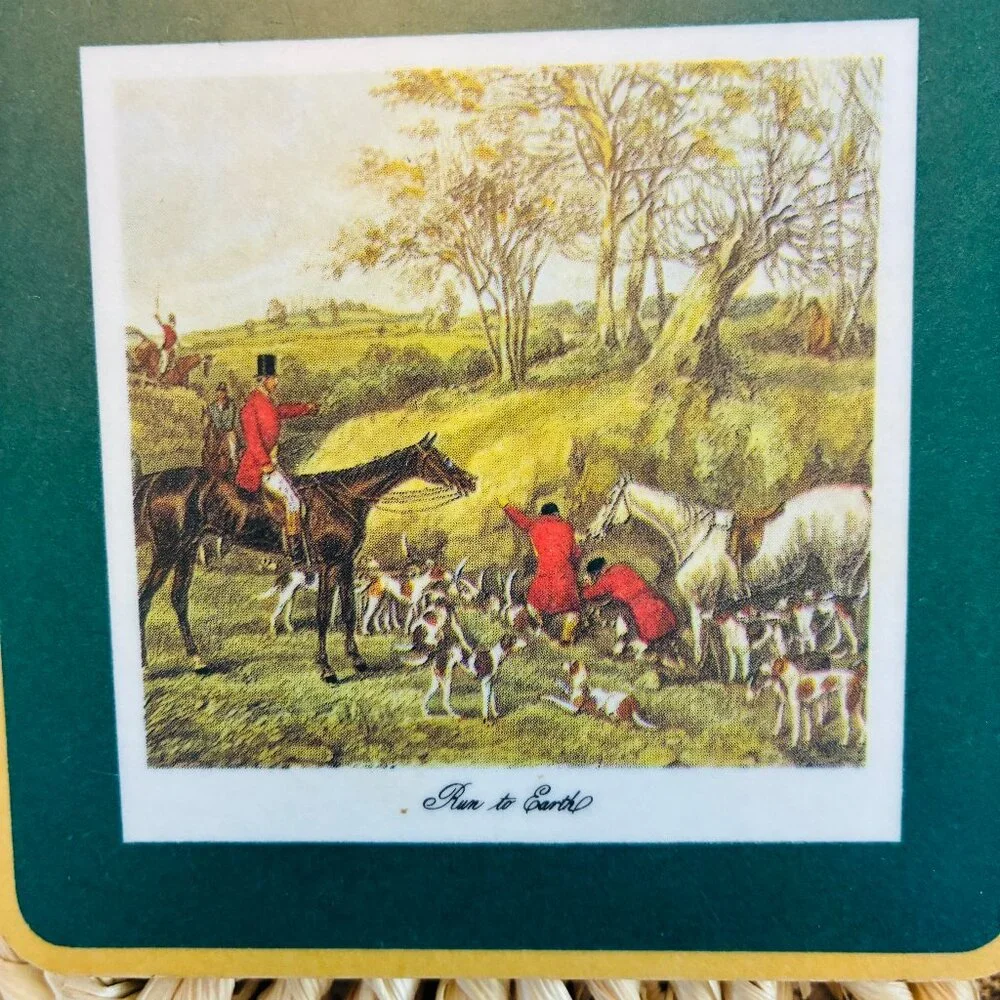 206 Schuberth Fox Hunting Coasters, Made in Germany